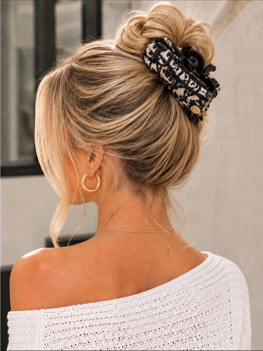 FaSHION Set of 2 Black & Cream Printed accessories